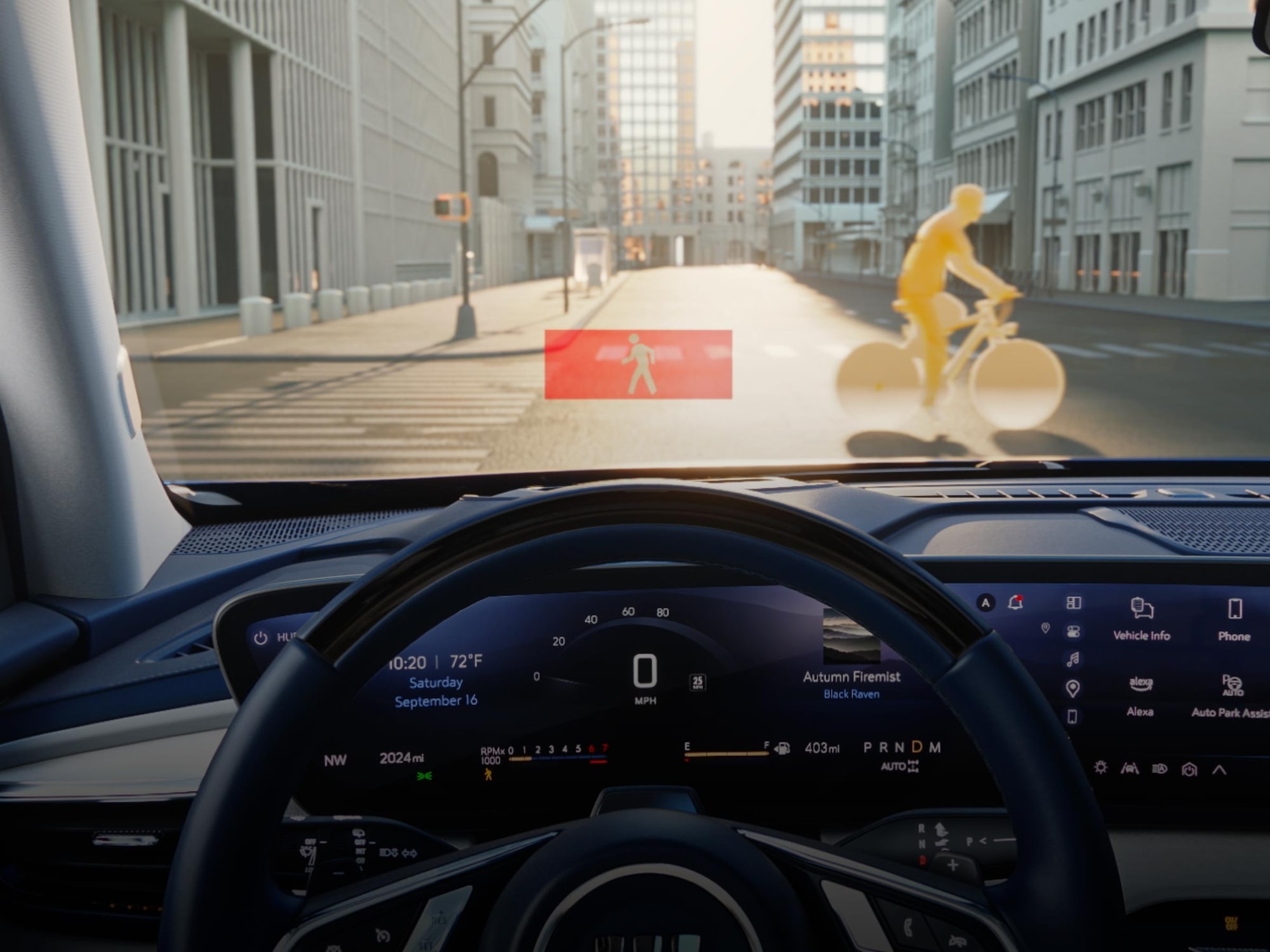 2026 Buick Enclave Front Pedestrian and Bicyclist Braking 