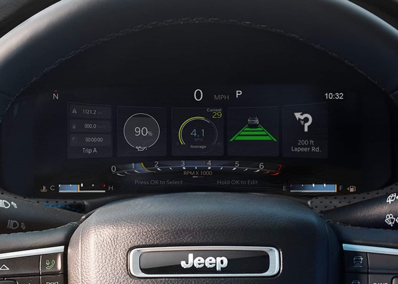 2026 Jeep Compass Available 10.25-Inch Digital Cluster Display 