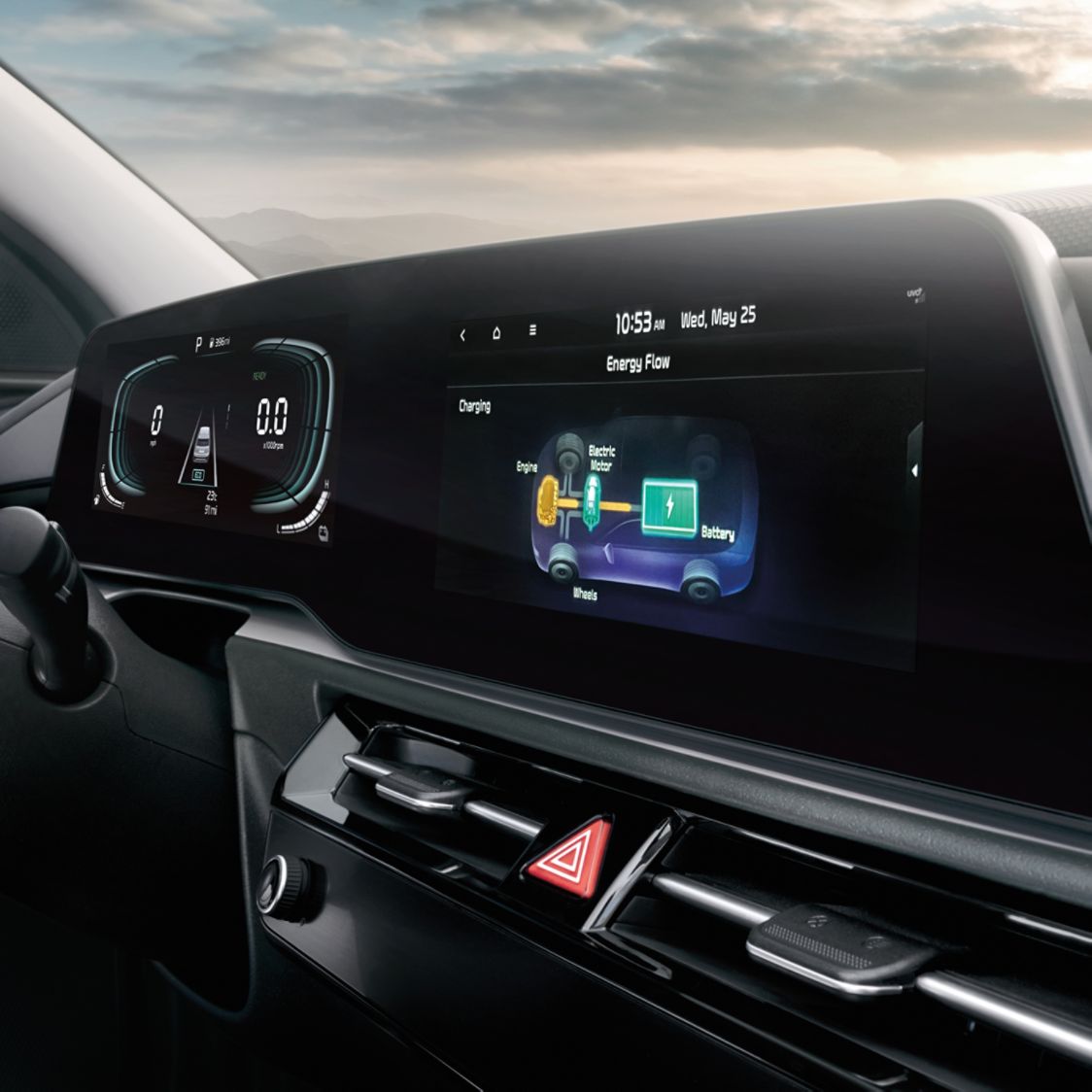 2026 Kia Niro Hybrid Driver-centric Dual Displays 